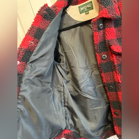 AE Plaid Sherpa Jacket - Picture 12 of 12